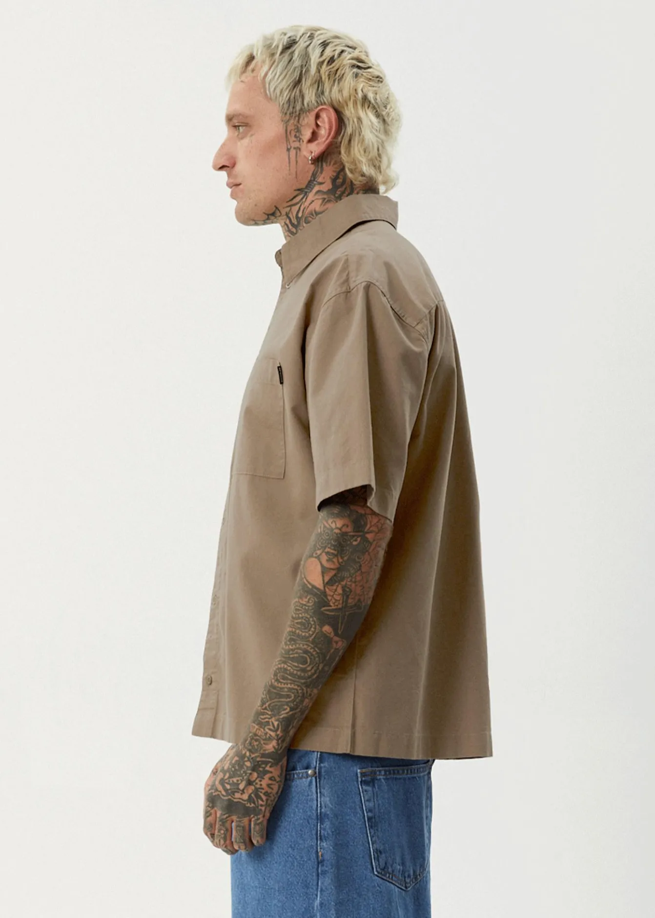 Shirts<Afends Everyday - Short Sleeve Shirt Fossil