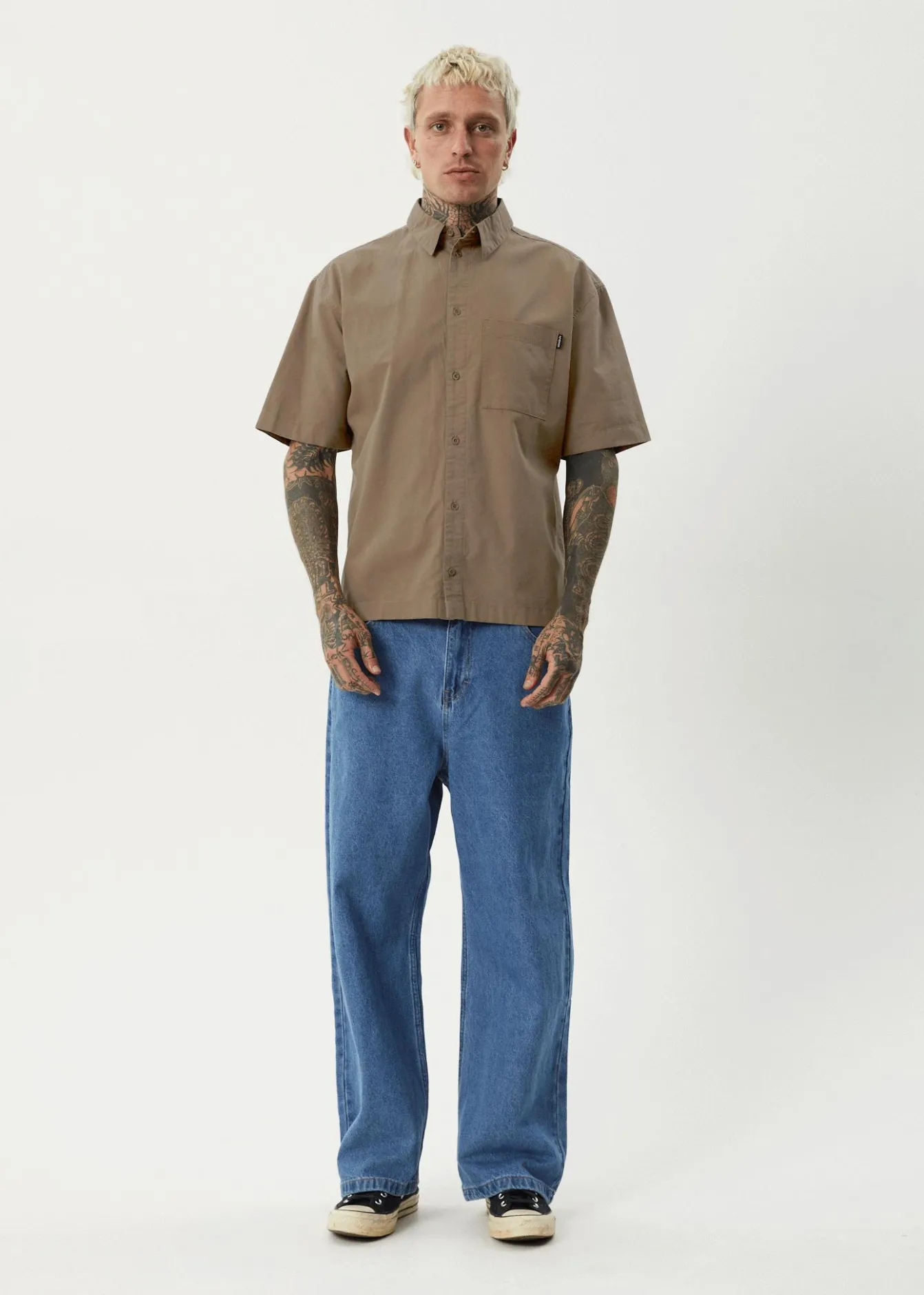 Shirts<Afends Everyday - Short Sleeve Shirt Fossil
