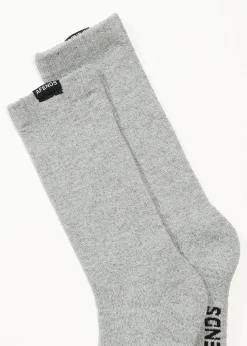 Accessories|Accessories<Afends Everyday  - Socks One Pack Shadow Grey Marle