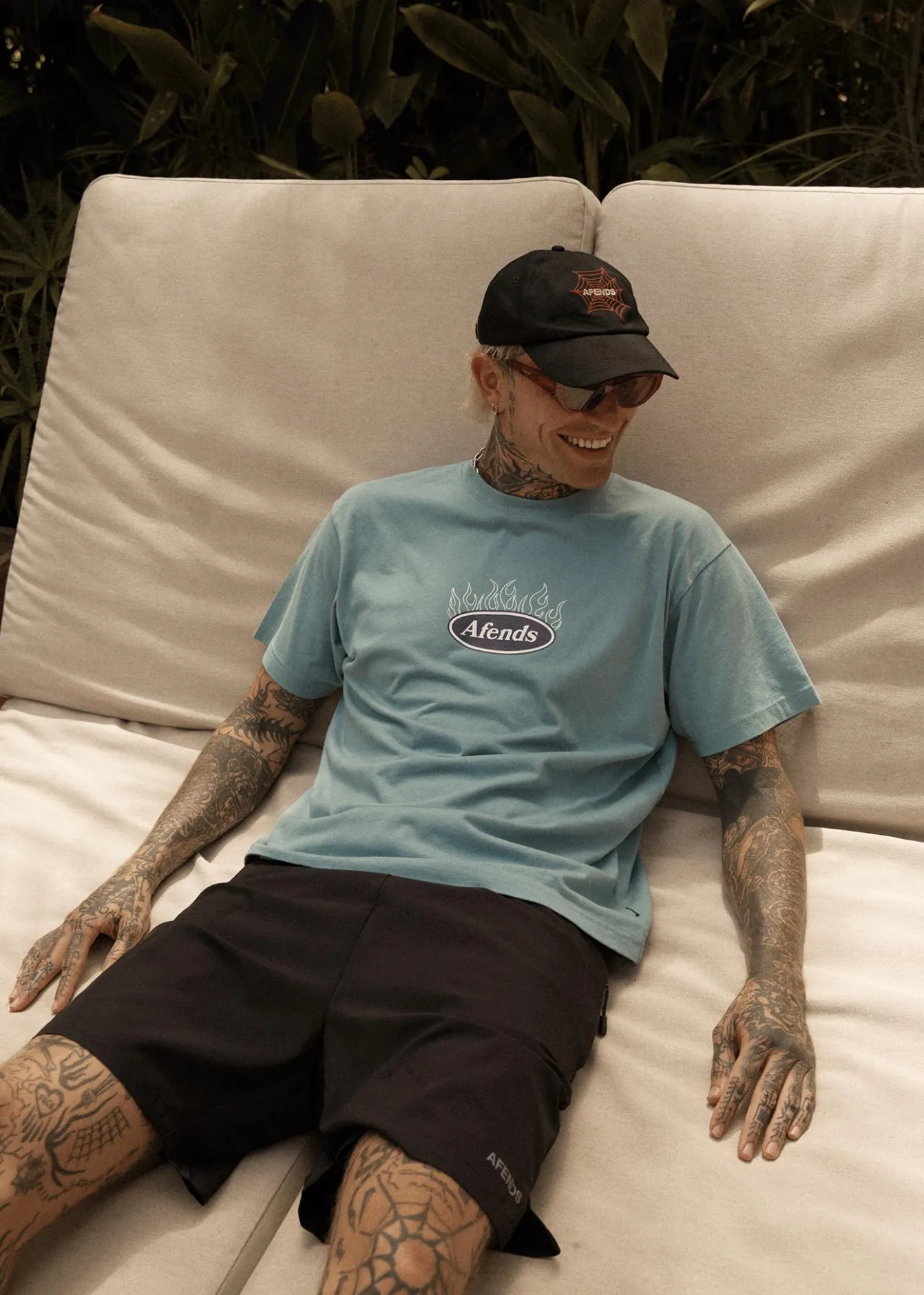 T-Shirts<Afends Fast Forward - Heavyweight Boxy Tee Ocean Spray