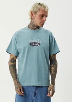 T-Shirts<Afends Fast Forward - Heavyweight Boxy Tee Ocean Spray