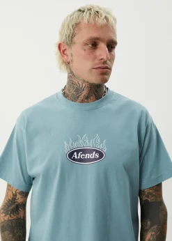 T-Shirts<Afends Fast Forward - Heavyweight Boxy Tee Ocean Spray