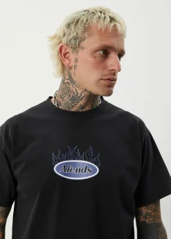 T-Shirts<Afends Fast Forward  - Heavyweight Boxy Tee Stone Black
