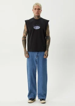 Sleeveless<Afends Fast Forward  - Sleeveless Tee Stone Black