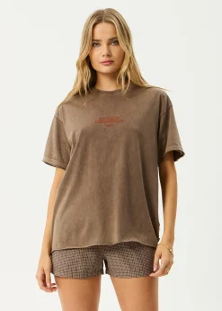 Tees & Shirts<Afends Fatigued  - Oversized Tee Coffee