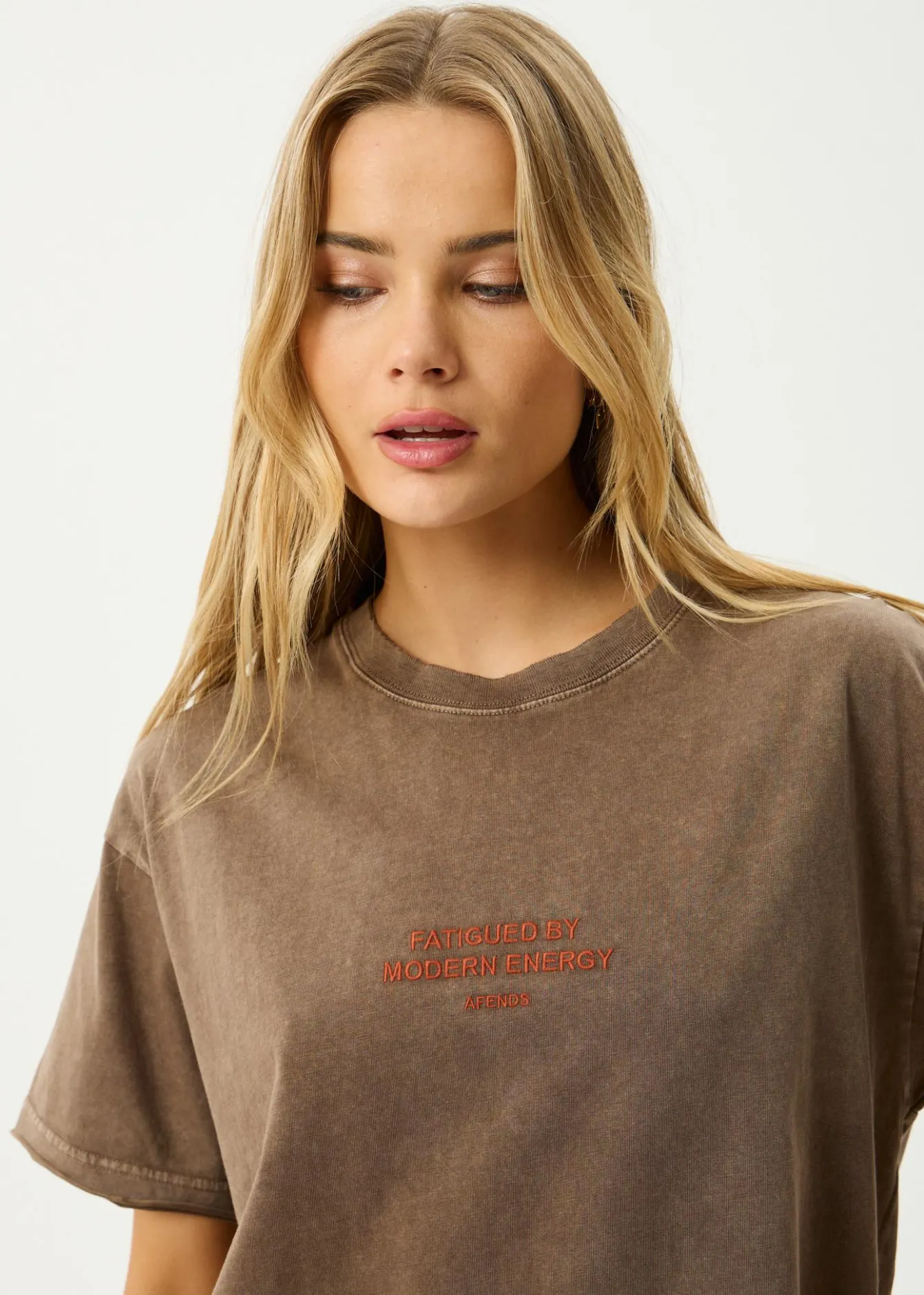 Tees & Shirts<Afends Fatigued - Oversized Tee Coffee