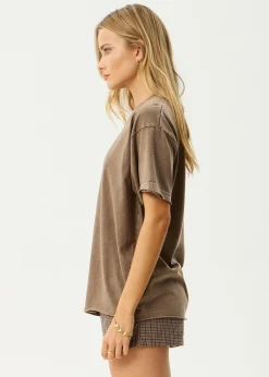 Tees & Shirts<Afends Fatigued - Oversized Tee Coffee