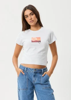 Tees & Shirts<Afends Film - Baby Tee White