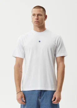 T-Shirts<Afends Flame  - Retro Tee White / Blue