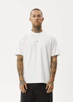 T-Shirts<Afends Flame  - Retro Tee White
