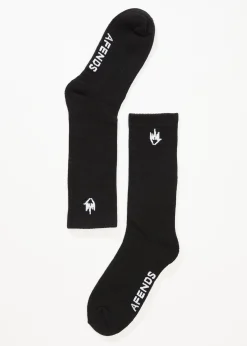 Accessories|Accessories<Afends Flame  - Socks Three Pack Black