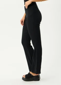 Pants|Sets & Co-Ords<Afends Focus - Seersucker Flare Pant Black