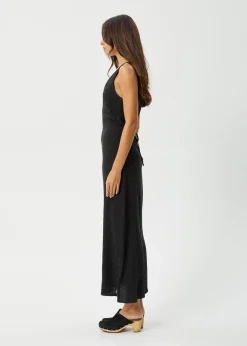 Dresses<Afends Focus  - Seersucker Maxi Dress Black