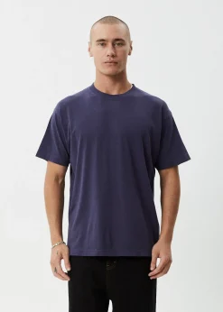 T-Shirts<Afends Foundation - Boxy Tee Washed Deep Sea