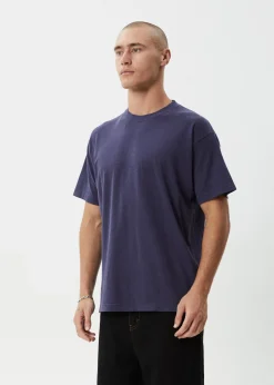 T-Shirts<Afends Foundation - Boxy Tee Washed Deep Sea