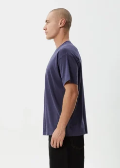 T-Shirts<Afends Foundation - Boxy Tee Washed Deep Sea