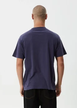 T-Shirts<Afends Foundation - Boxy Tee Washed Deep Sea