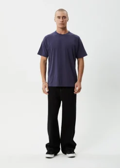 T-Shirts<Afends Foundation - Boxy Tee Washed Deep Sea