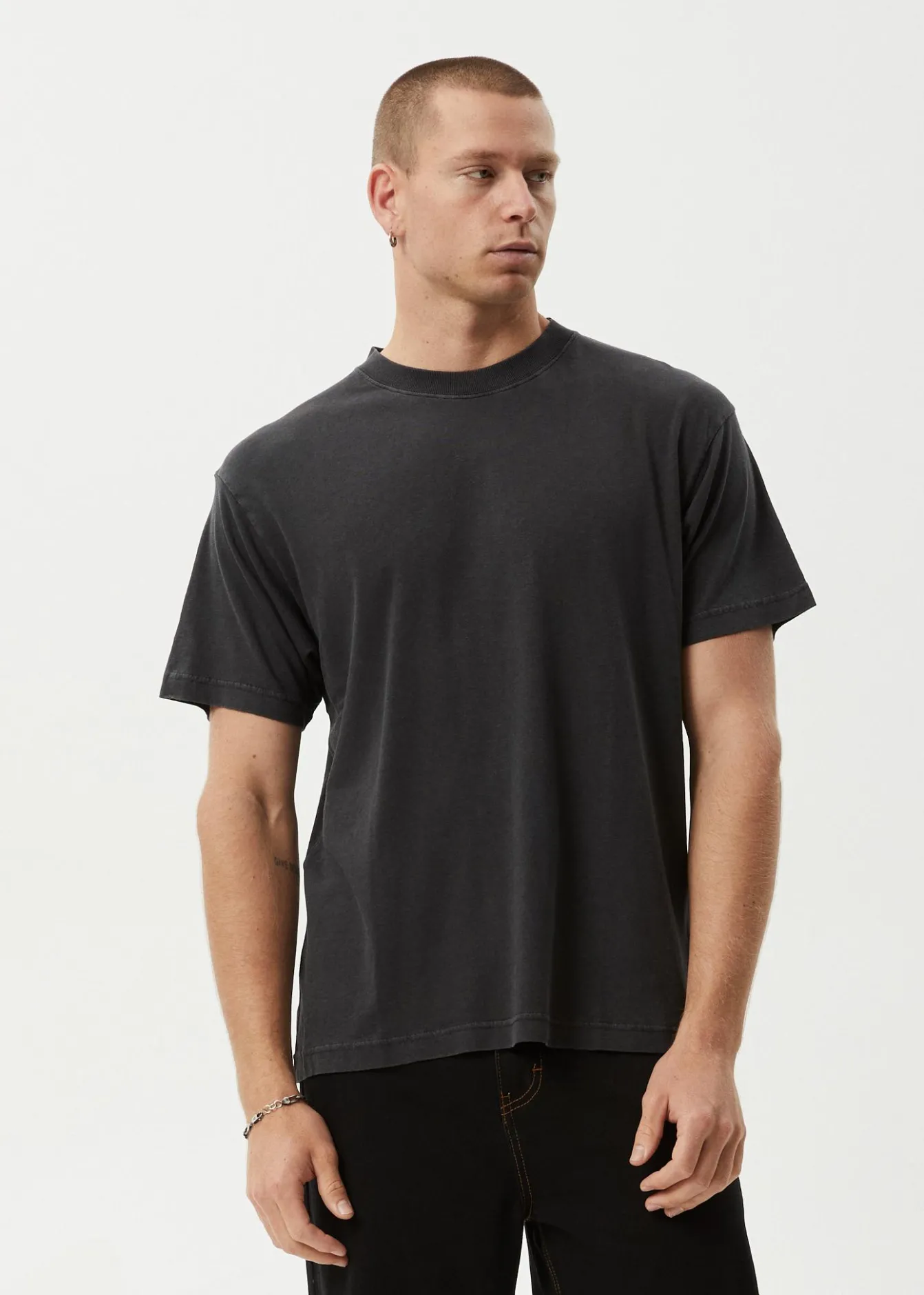 T-Shirts<Afends Foundation - Boxy Tee Stone Black