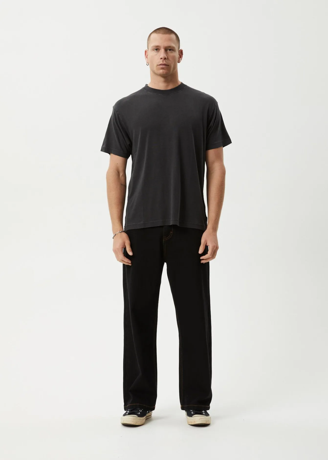 T-Shirts<Afends Foundation - Boxy Tee Stone Black