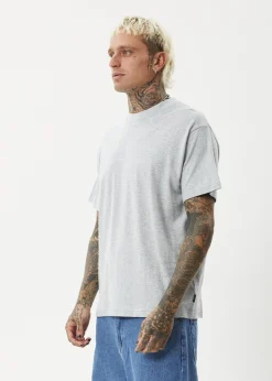 T-Shirts<Afends Foundation  - Boxy Tee Shadow Grey Marle