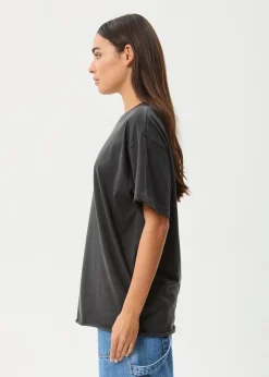 Tees & Shirts<Afends Frolic  - Oversized Tee Stone Black