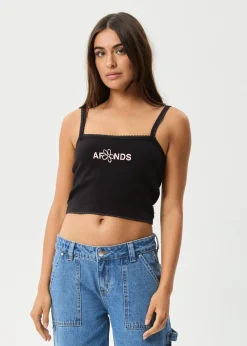 Sleeveless<Afends Frolic  - Rib Singlet Black