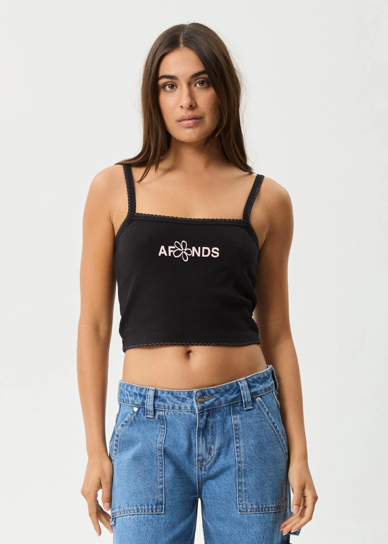 Sleeveless<Afends Frolic - Rib Singlet Black