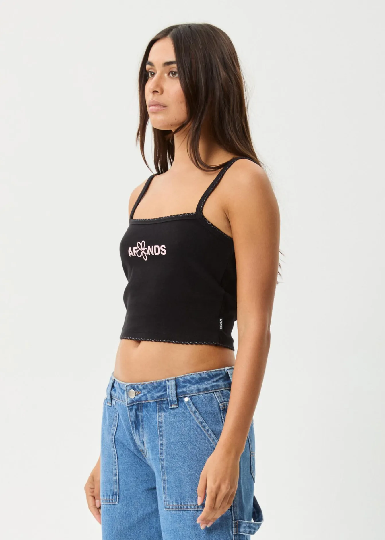 Sleeveless<Afends Frolic - Rib Singlet Black