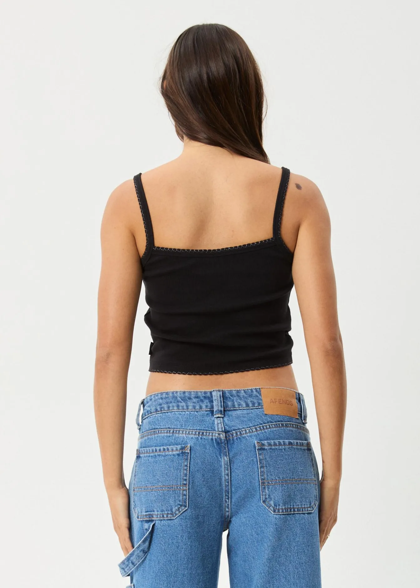 Sleeveless<Afends Frolic - Rib Singlet Black