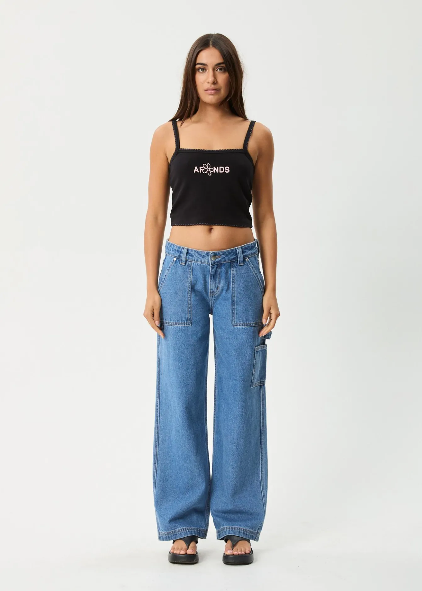 Sleeveless<Afends Frolic - Rib Singlet Black