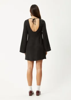 Dresses<Afends Gabriel - Cupro Mini Dress Black