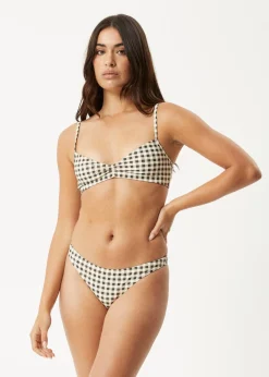 Swimwear<Afends Gambet  - Check Bikini Bottom Black / Sand