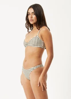 Swimwear<Afends Gambet  - Check Bikini Bottom Black / Sand