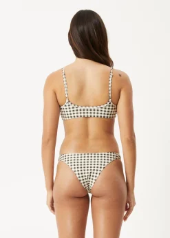 Swimwear<Afends Gambet  - Check Bikini Top Black / Sand
