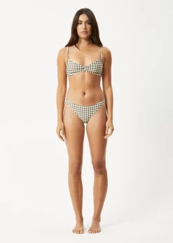 Swimwear<Afends Gambet  - Check Bikini Top Black / Sand