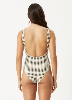 Swimwear<Afends Gambet - Check One Piece Black / Sand