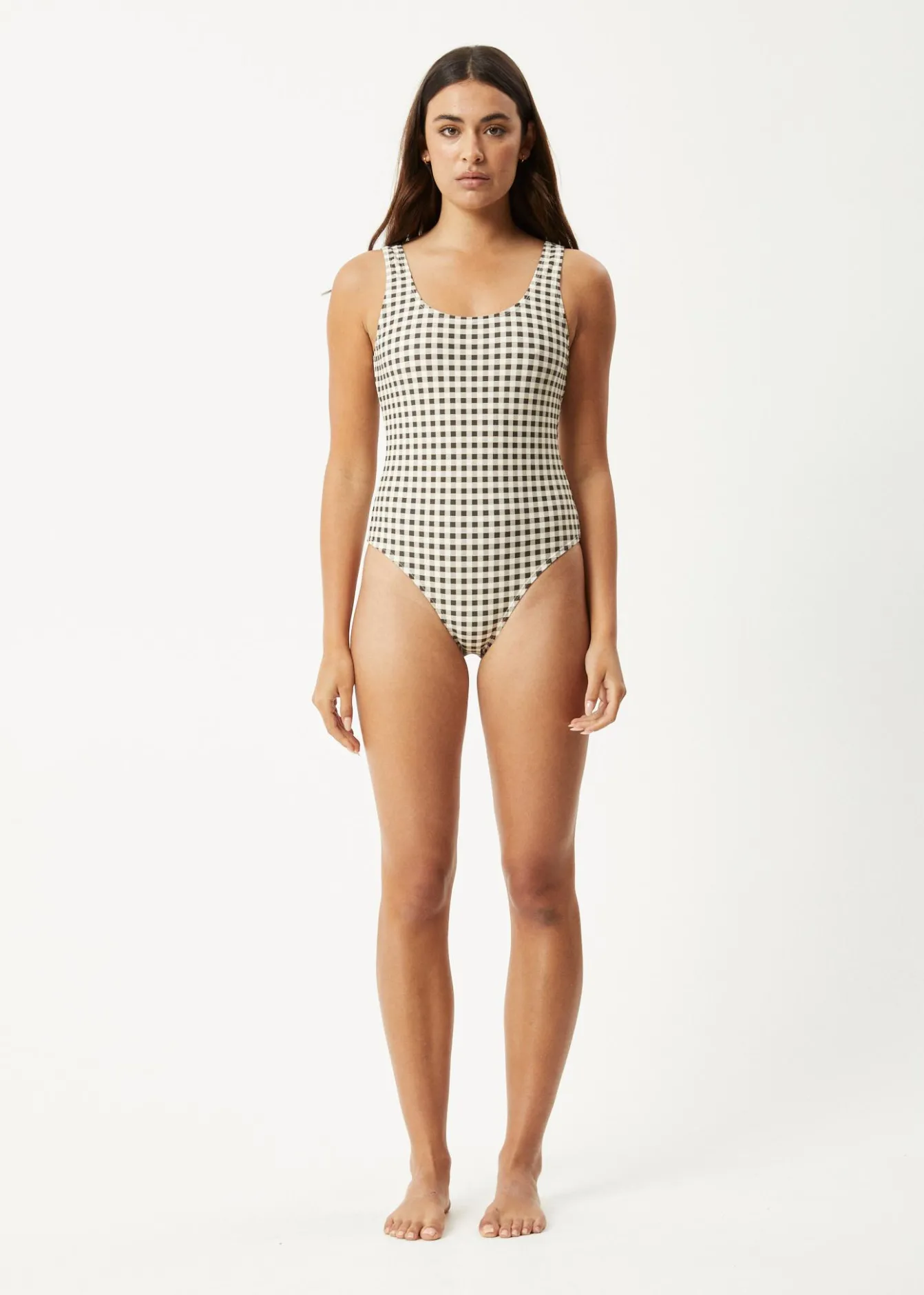 Swimwear<Afends Gambet - Check One Piece Black / Sand