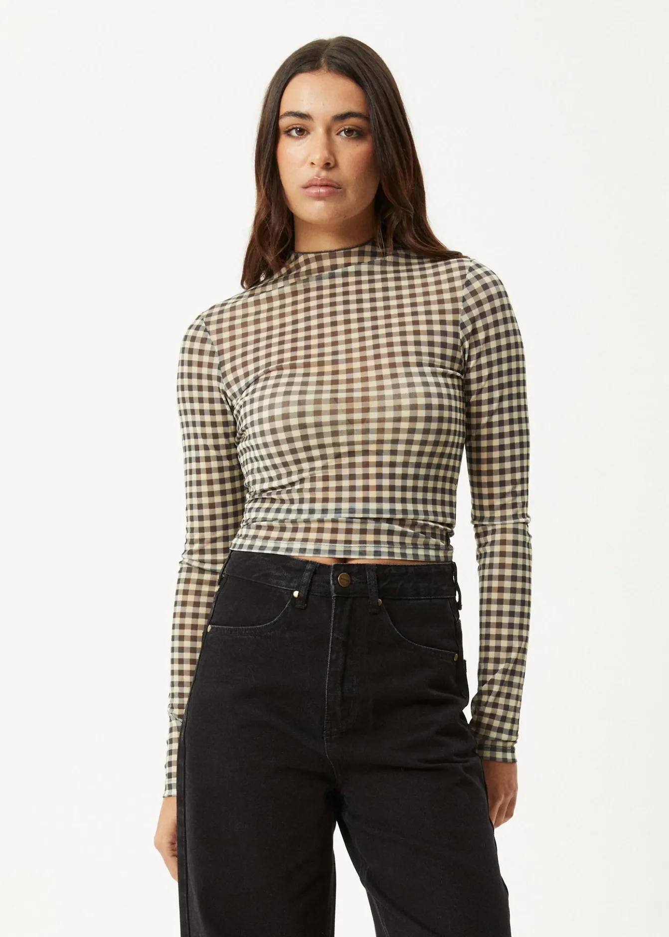 Sets & Co-Ords|Long Sleeve<Afends Gambet - Sheer Long Sleeve Top Black / Sand