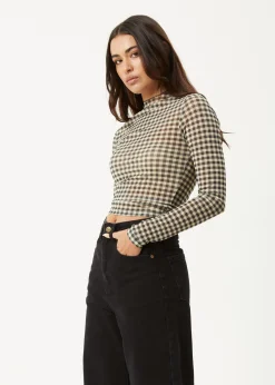 Sets & Co-Ords|Long Sleeve<Afends Gambet - Sheer Long Sleeve Top Black / Sand
