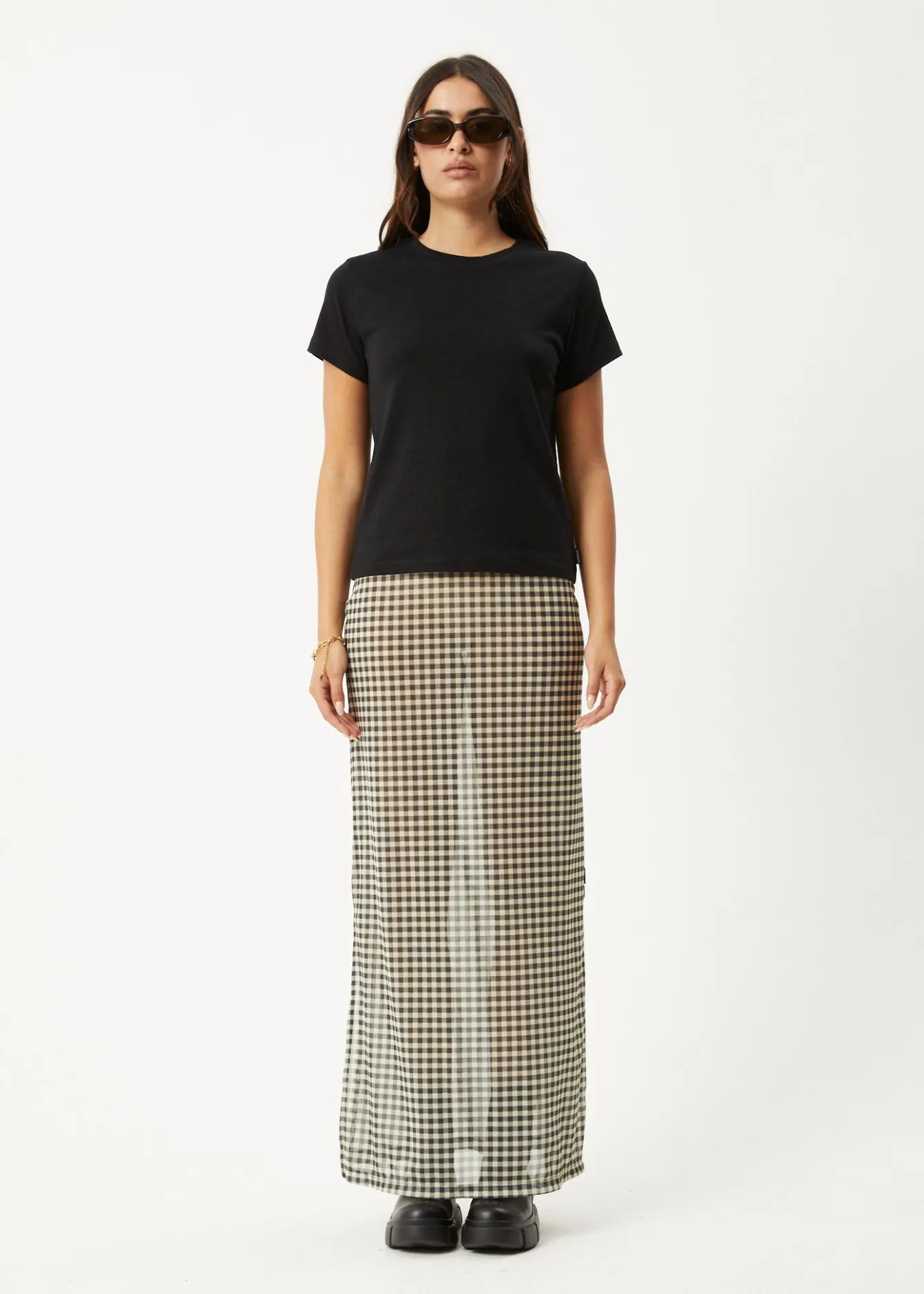 Sets & Co-Ords|Skirts<Afends Gambet - Sheer Maxi Skirt Black / Sand
