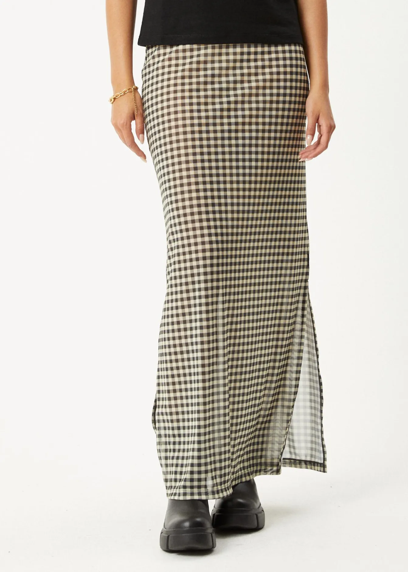 Sets & Co-Ords|Skirts<Afends Gambet - Sheer Maxi Skirt Black / Sand