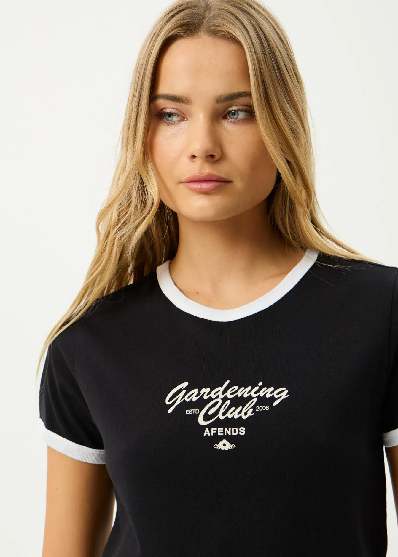 Tees & Shirts<Afends Gardening Club - Ringer Tee Black