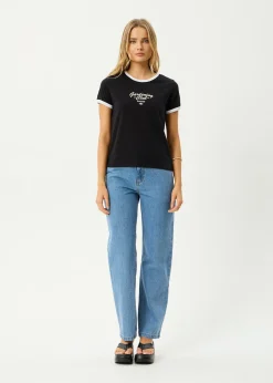 Tees & Shirts<Afends Gardening Club - Ringer Tee Black