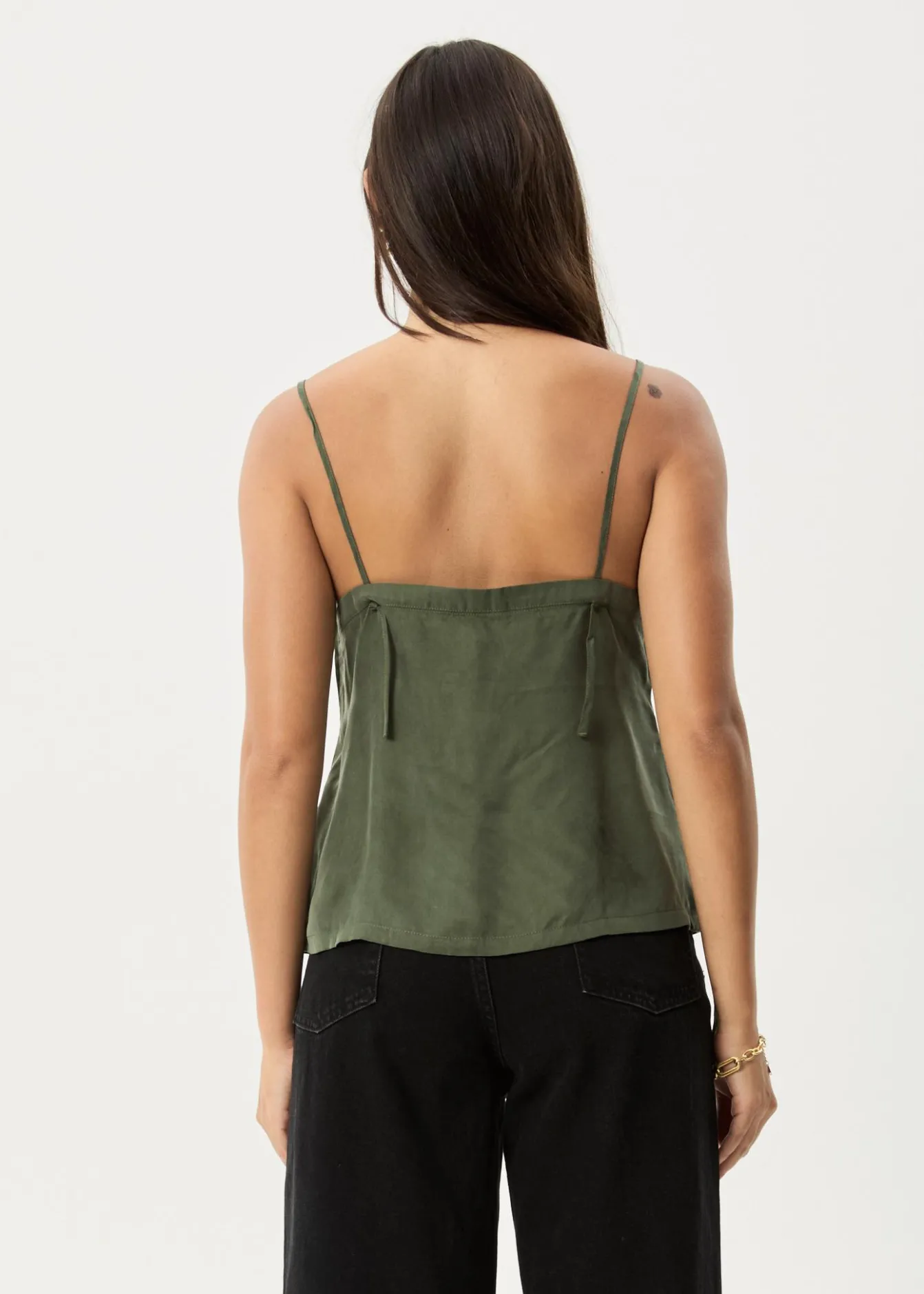 Sleeveless<Afends Gemma - Cupro Cami Top Deep Green