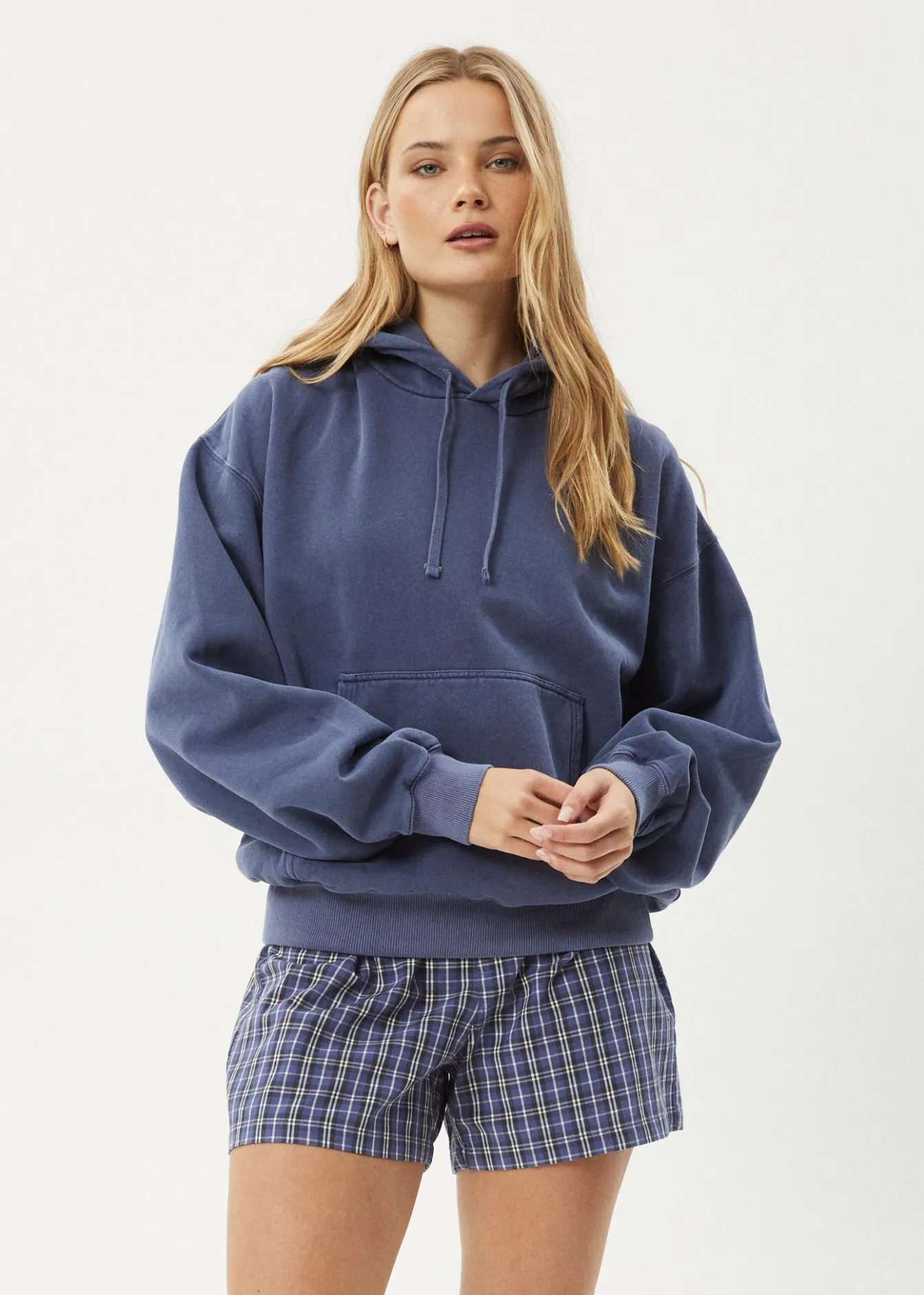 Sweaters & Hoodies|Outerwear<Afends Genesis - Boxy Hoodie Washed Marlin