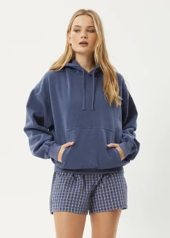Sweaters & Hoodies|Outerwear<Afends Genesis - Boxy Hoodie Washed Marlin
