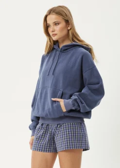 Sweaters & Hoodies|Outerwear<Afends Genesis - Boxy Hoodie Washed Marlin