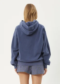 Sweaters & Hoodies|Outerwear<Afends Genesis - Boxy Hoodie Washed Marlin