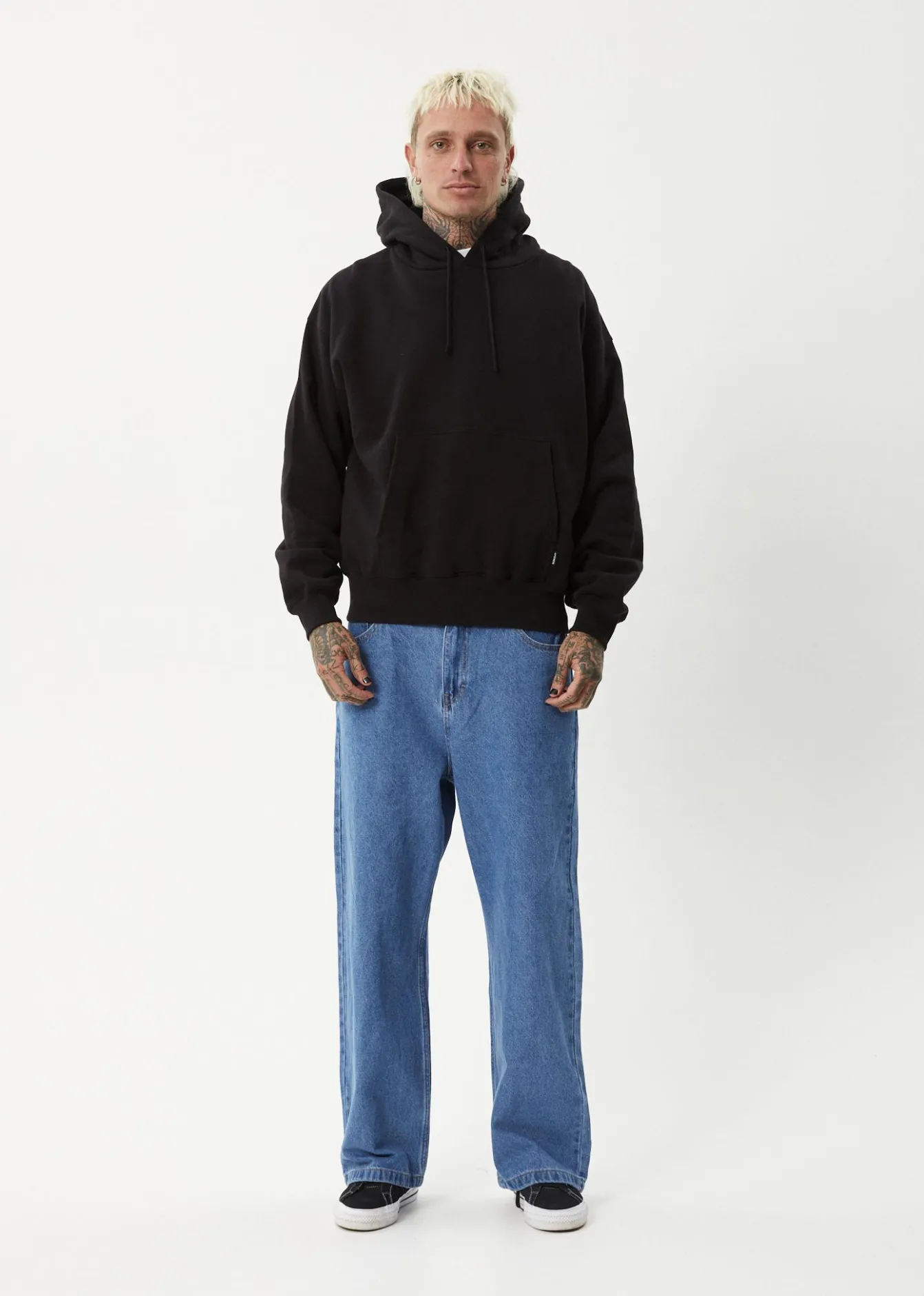Sweaters & Hoodies|Outerwear<Afends Genesis - Boxy Hoodie Black